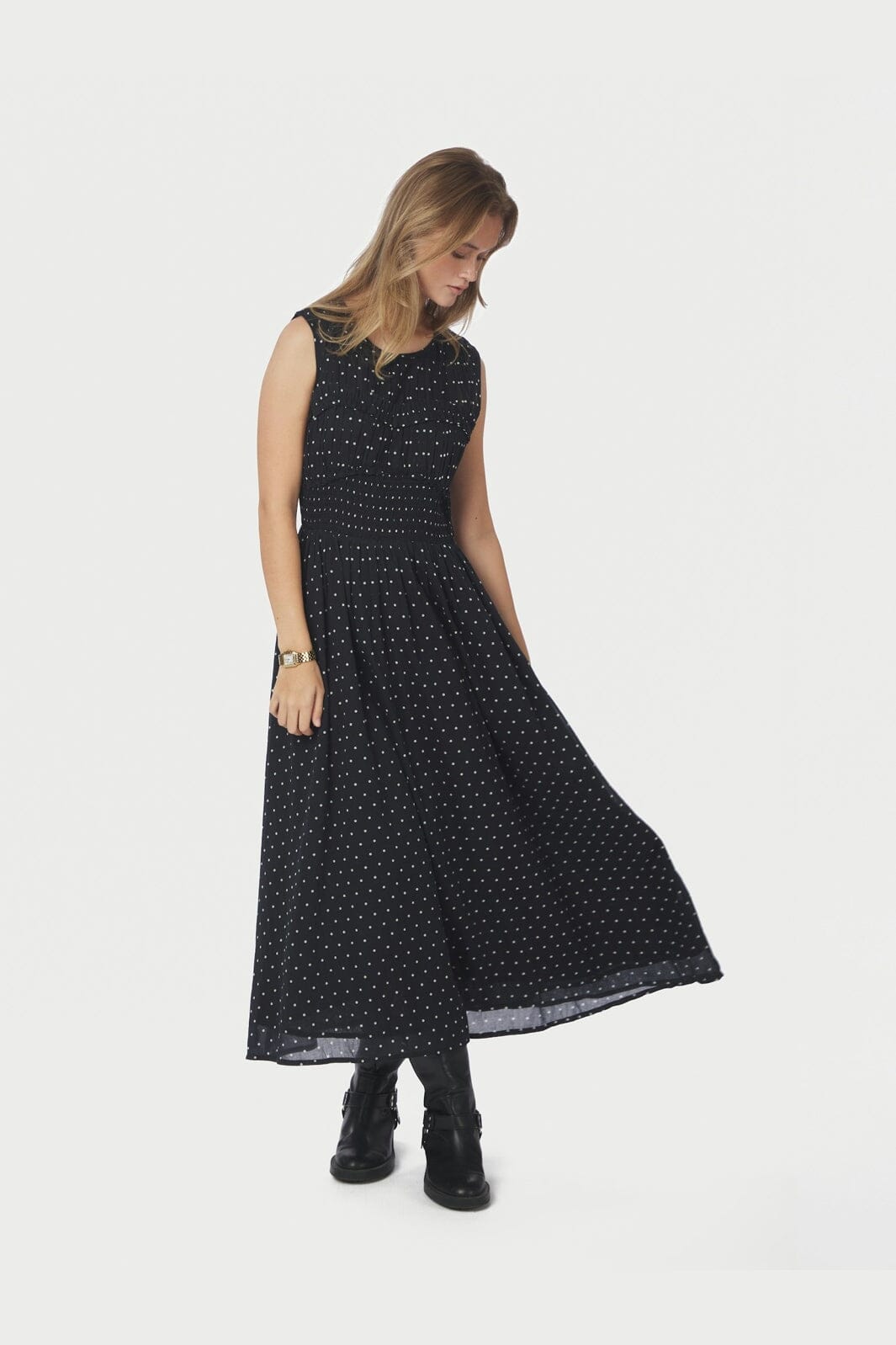 Neo Noir - Myrna Dot Dress 166384 - 100 - Black