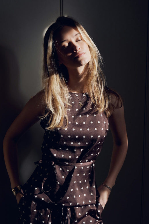 Neo Noir - Nassa Big Dot Top 167904 - 676 - Dark Brown Toppe 