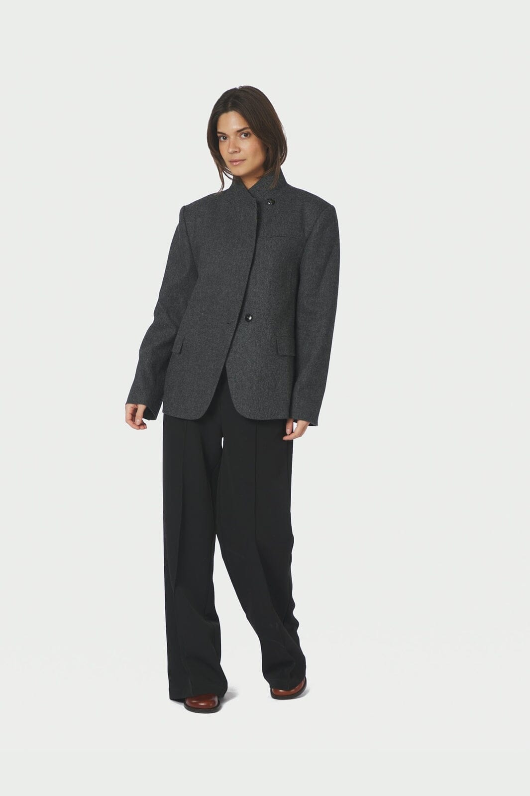 Neo Noir - Nerine Structure Twill Blazer 168580 - 132 - Antracit