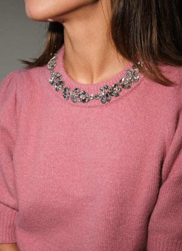 Neo Noir - Nnmaia Stone Knit Blouse 162914 - 165 - Rose Bluser 