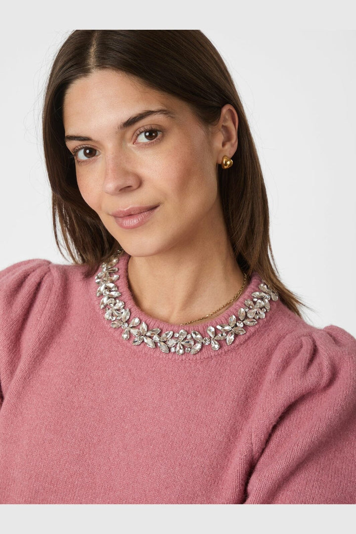 Neo Noir - Maia Stone Knit Blouse 162914 - 165 - Rose