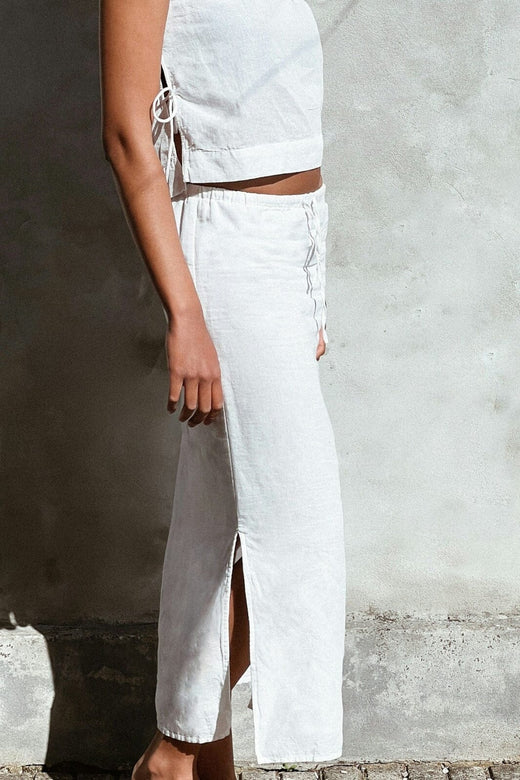 Neo Noir - Noa Linen Skirt 159936 - 120 - White
