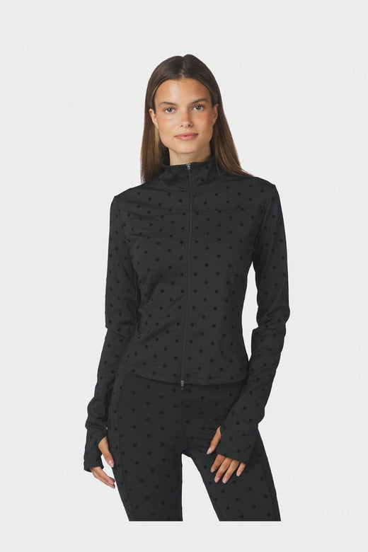 Neo Noir - Nolana Dot Zip Blouse 169858 - 100 - Black