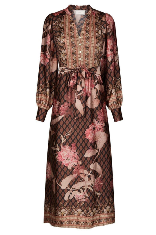 Neo Noir - Nova Botanical Border Dress 167258 - 100 - Black Kjoler 