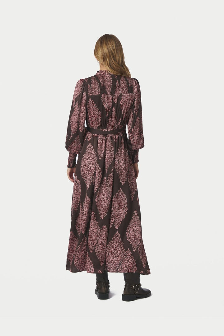 Neo Noir - Novalee Paisley Drop Dress 164473 - 486 - Dark Brown/Evening Rose