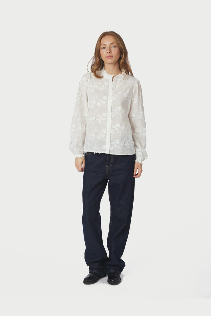 Neo Noir - Oda Deco Emb Shirt 166733 - 120 - White