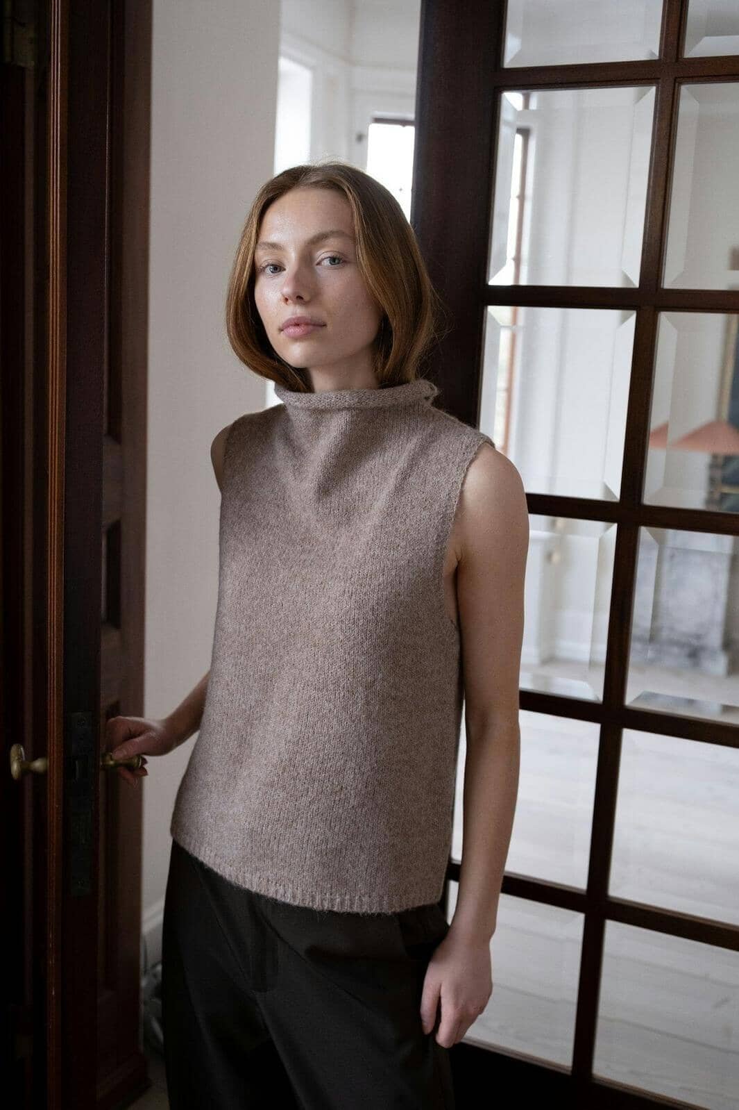 Neo Noir - Odelia Knit Top 161753 - 125 - Dark Sand Toppe 