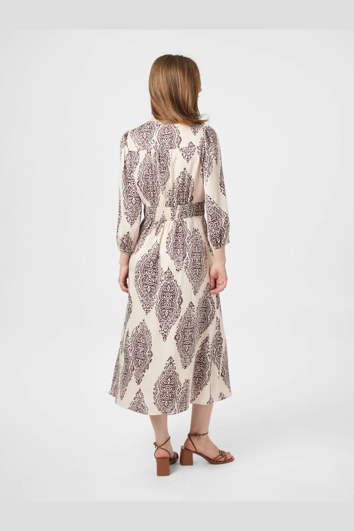 Neo Noir - Olana Paisley Drop Dress 166207 - 174 - Burgundy