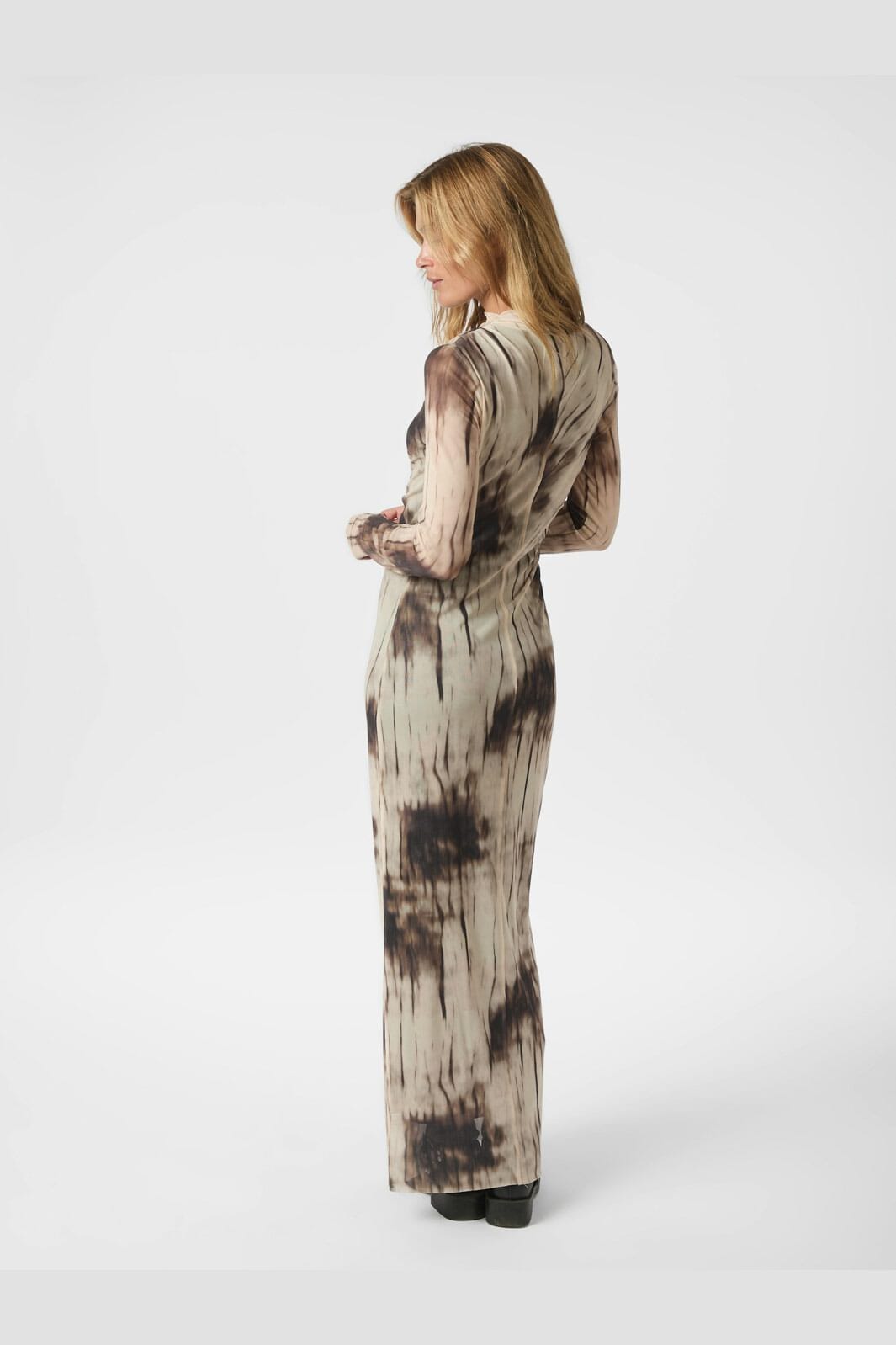 Neo Noir - Onessa Faded Mesh Dress 166016 - 306 - Dusty Brown