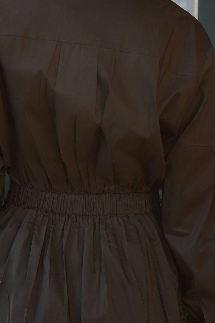 Neo Noir - Ottana Poplin Dress 168079 - 584 - Chocolate Brown Kjoler 