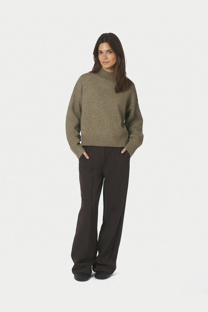 Neo Noir - Paulina Knit Blouse 159703 - 456 - Moss Green