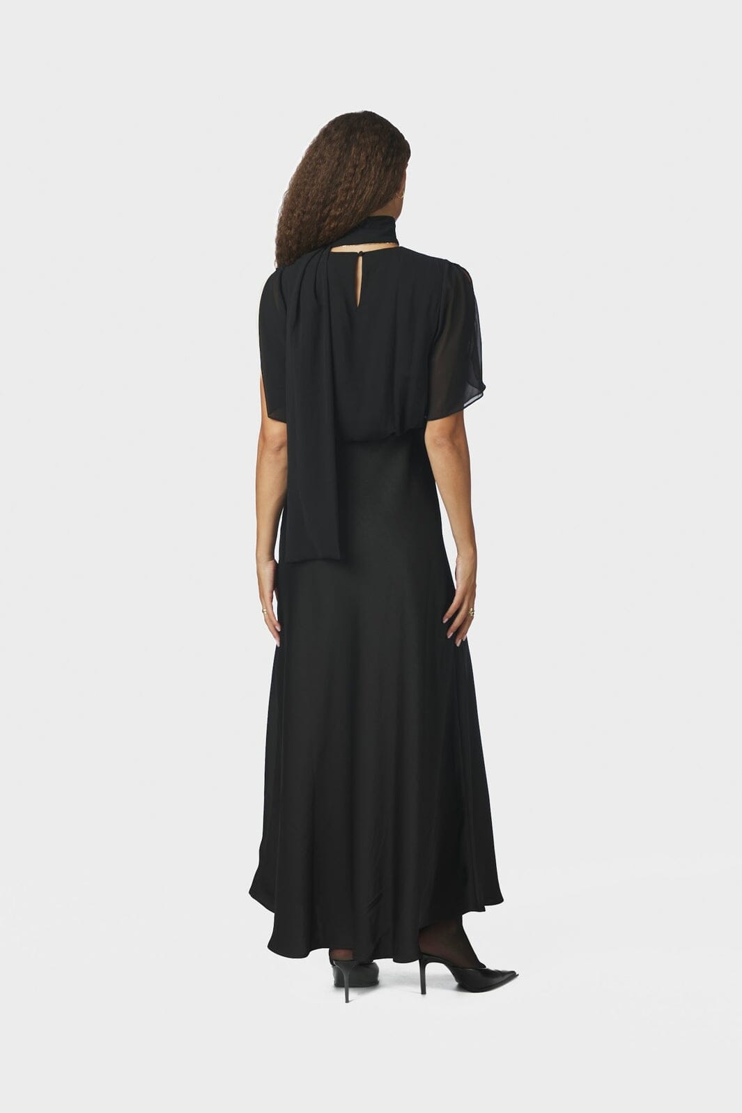 Neo Noir - Pelina Chiffon Dress 170899 - 100 - Black