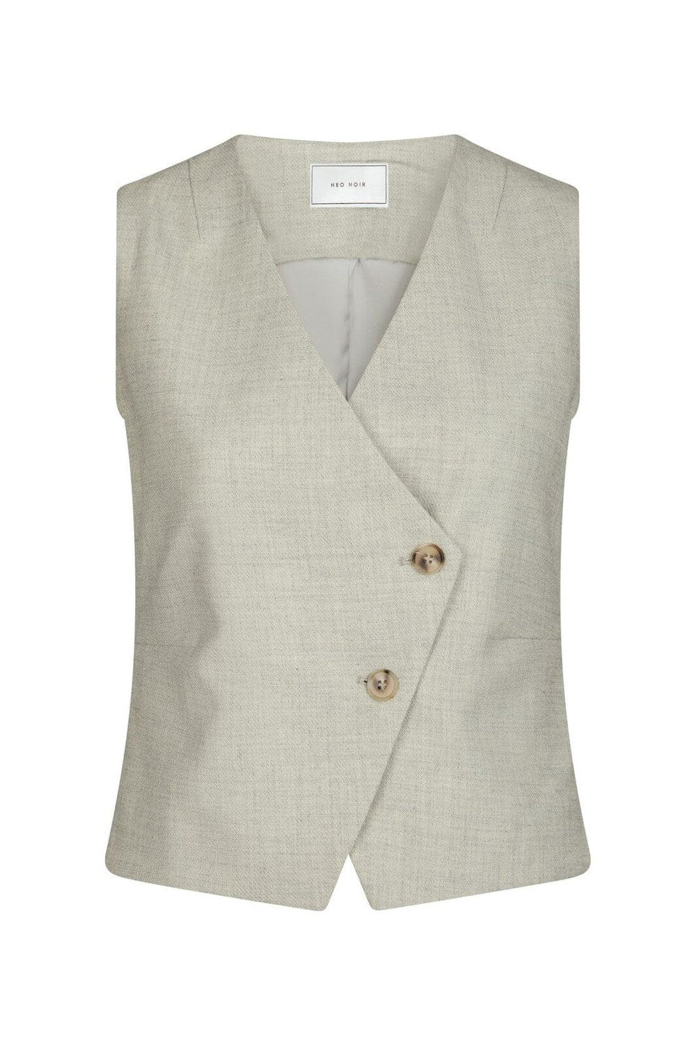 Neo Noir - Philippe Melange Waistcoat 165300 - 194 - Stone Melange