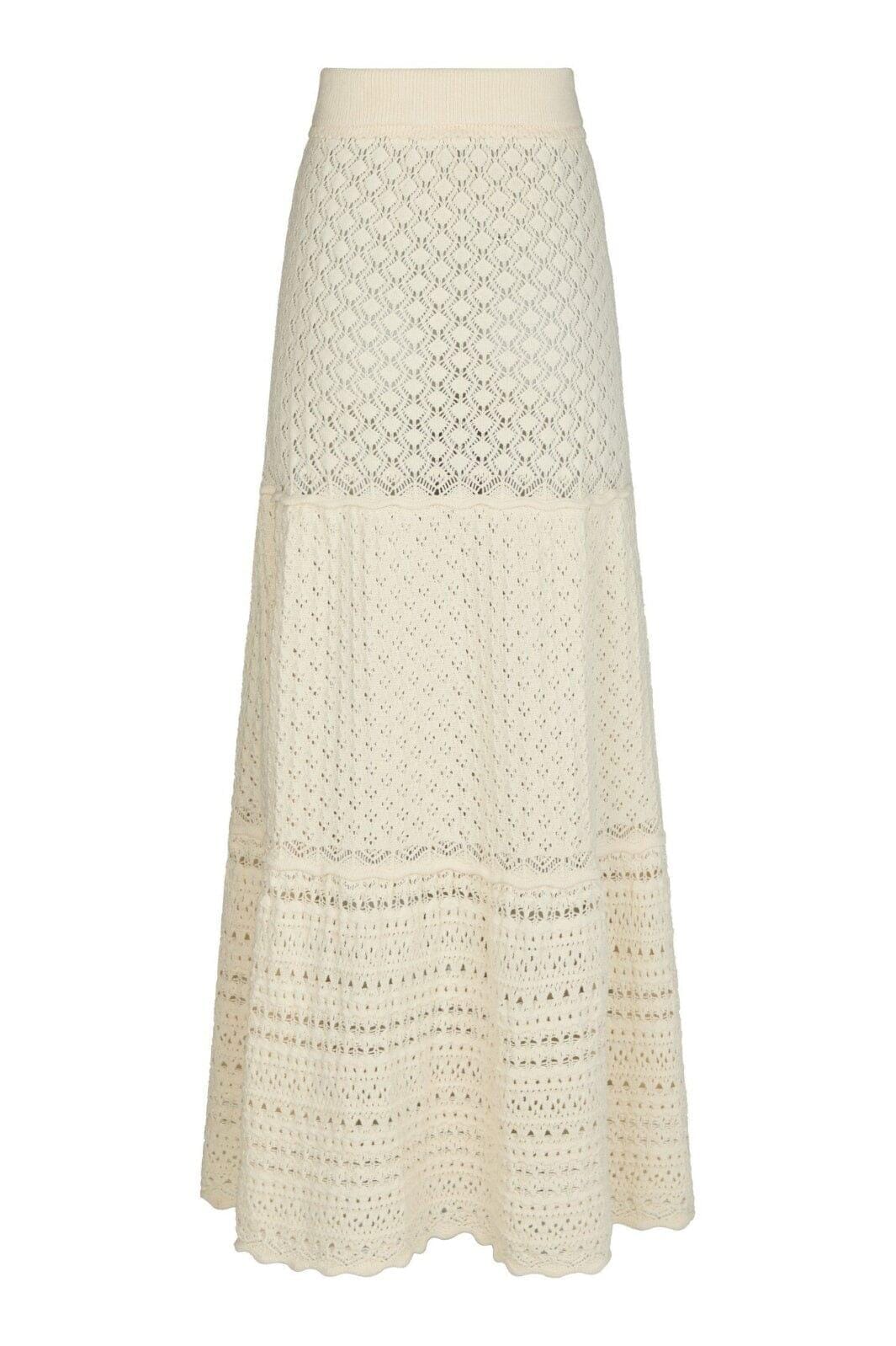 Neo Noir - Pillina Crochet Knit Skirt 165220 - 122 - Creme