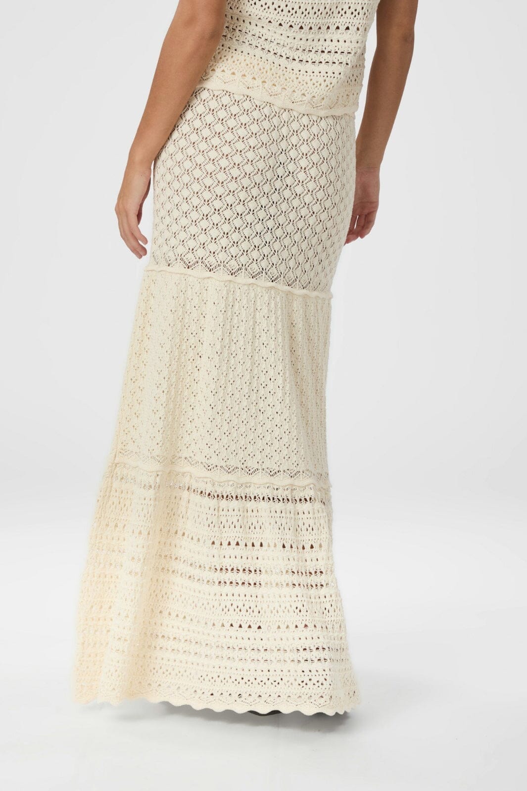 Neo Noir - Pillina Crochet Knit Skirt 165220 - 122 - Creme