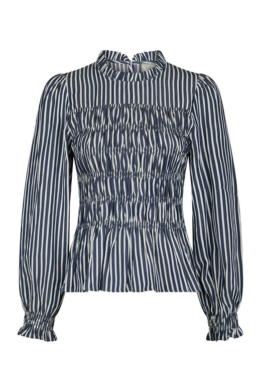 Neo Noir - Possa Big Stripe Blouse 168022 - 141 - Navy