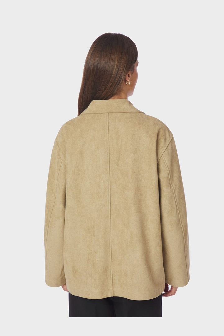 Neo Noir - Ravina Faux Suede Jacket 167352 - 213 - Sand