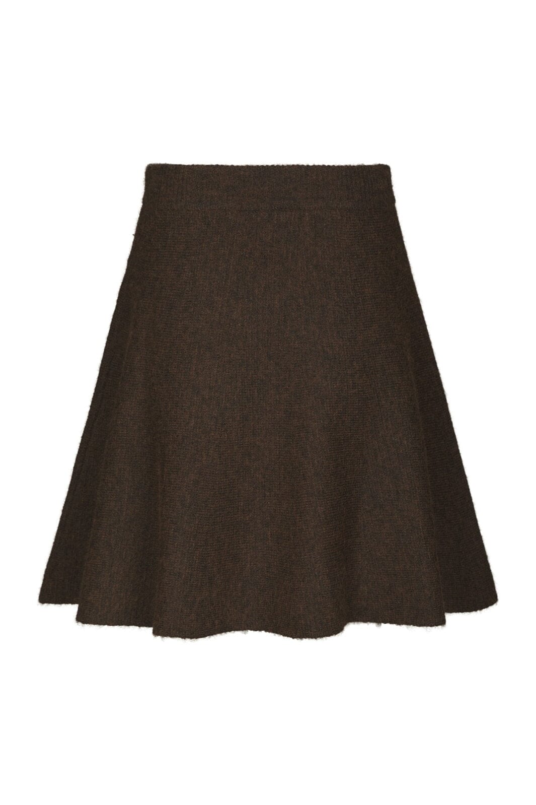 Neo Noir - Renata Fluffy Knit Skirt 168555 - 205 - Brown Melange