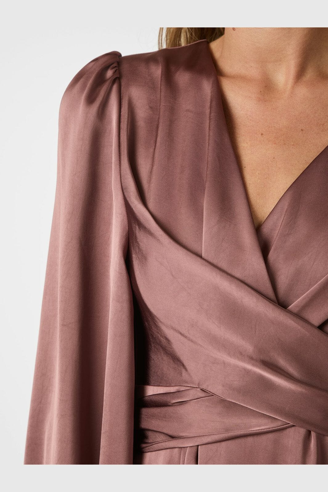 Neo Noir - Rimini Heavy Sateen Dress 163039 - 393 - Dark Rose