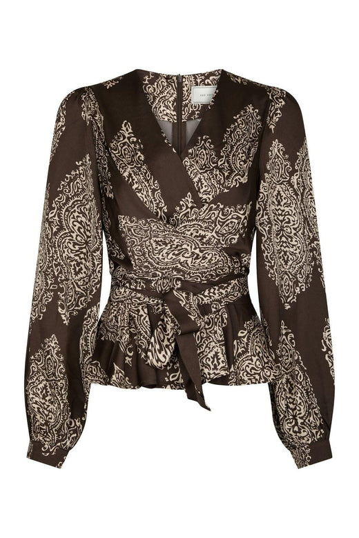 Neo Noir - Rista Paisley Drop Blouse 166208 - 676 - Dark Brown