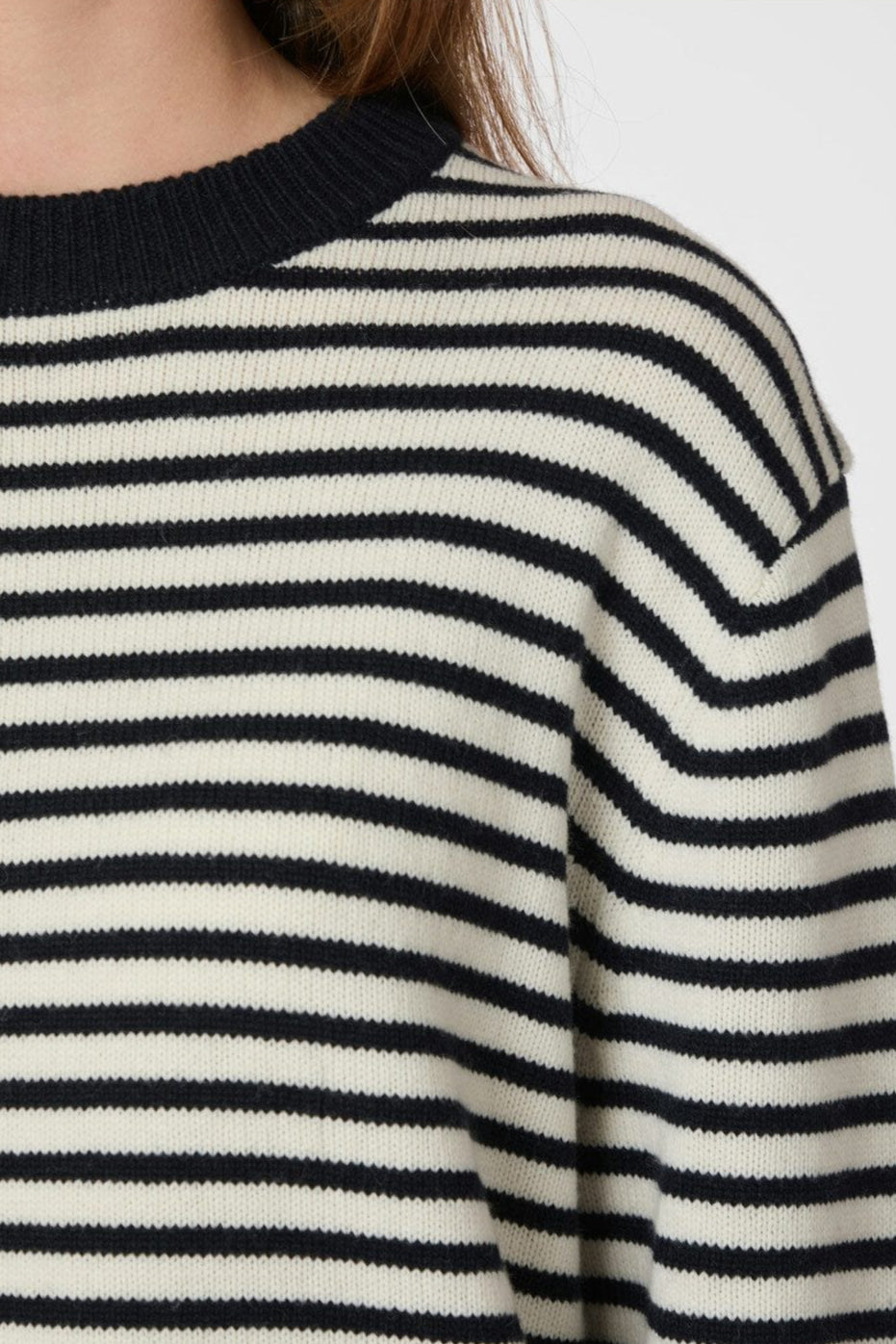 Neo Noir - Rivi Stripe Knit Sweater 164957 - 764 - White/Navy