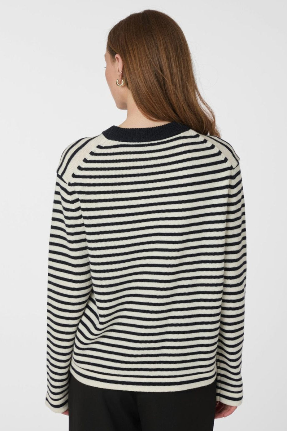 Neo Noir - Rivi Stripe Knit Sweater 164957 - 764 - White/Navy