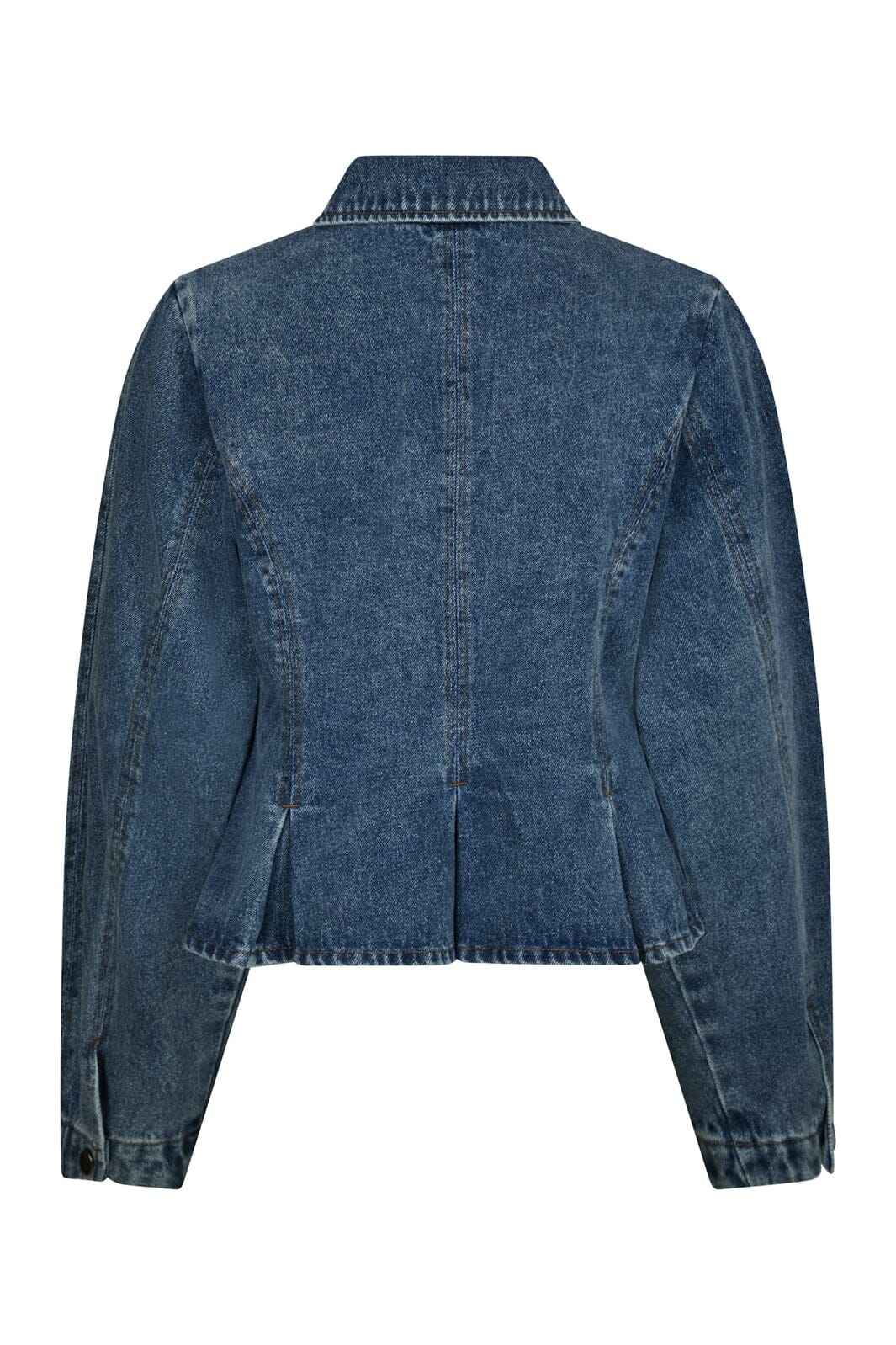 Neo Noir - Rivora Denim Peplum Jacket 169549 - 140 - Blue