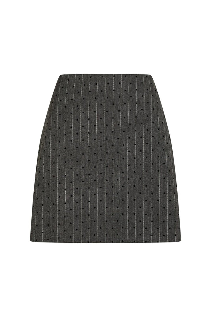 Neo Noir - Roe Mini Dot Skirt 166382 - 107 - Dark Grey Melange