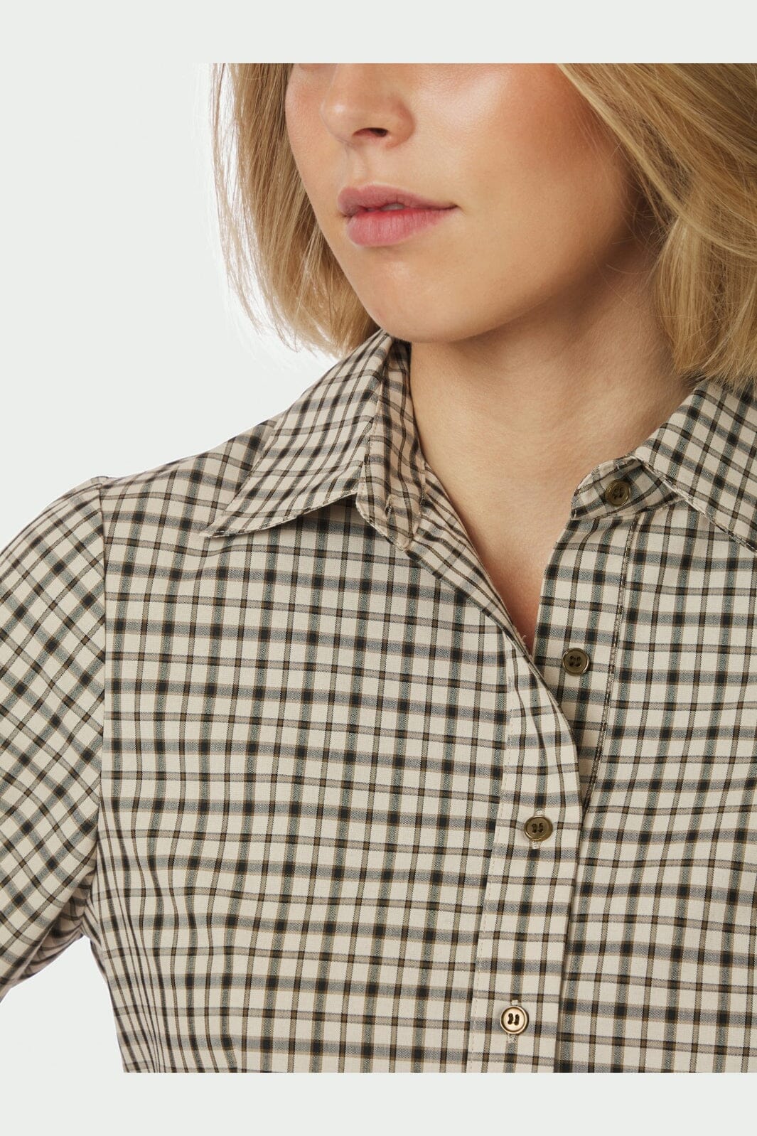 Neo Noir - Rosa Checked Shirt 167289 - 123 - Beige