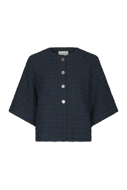 Neo Noir - Rosella Boucle Mini Jacket 166488 - 141 - Navy