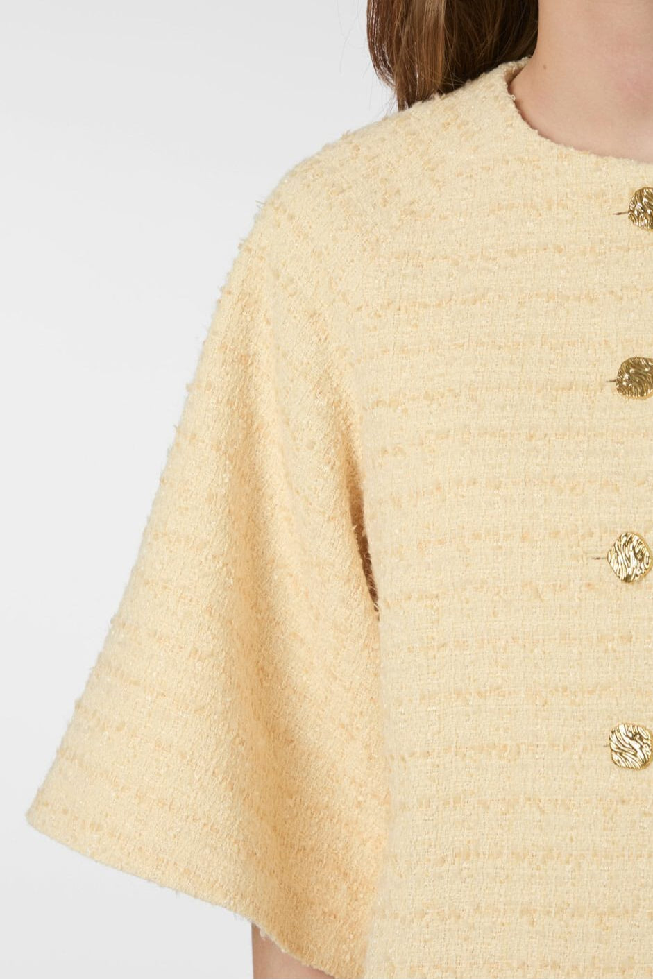 Neo Noir - Rosella Boucle Mini Jacket 166488 - 191 - Light Yellow