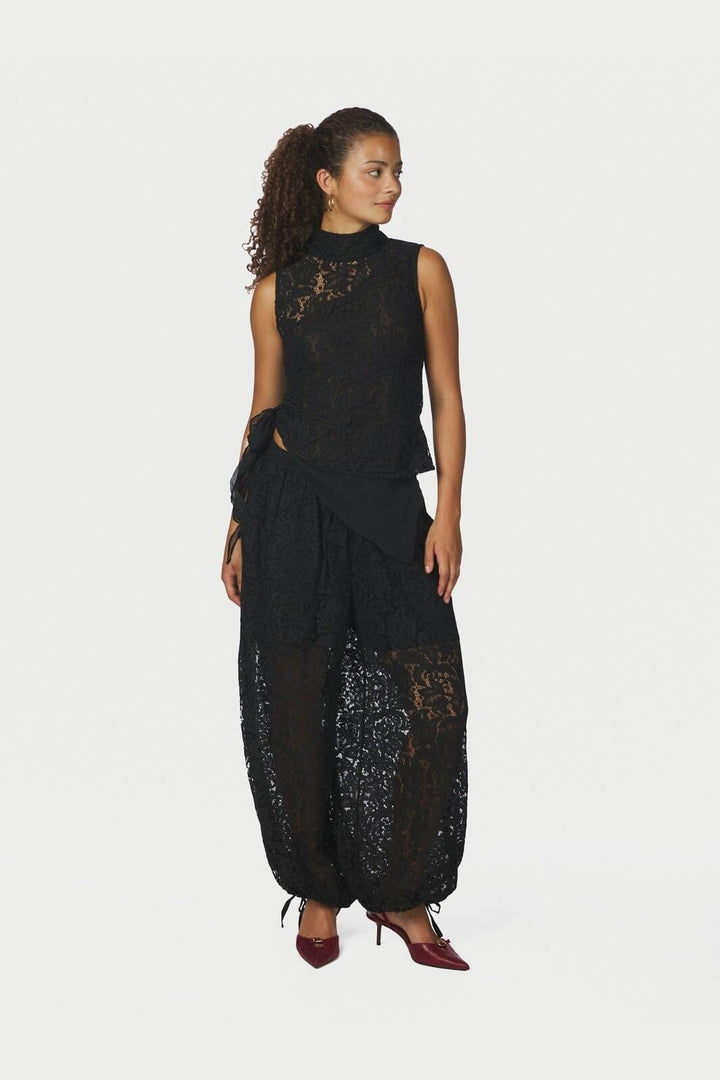 Neo Noir - Roxane Lace Balloon Pants 171670 - 100 - Black