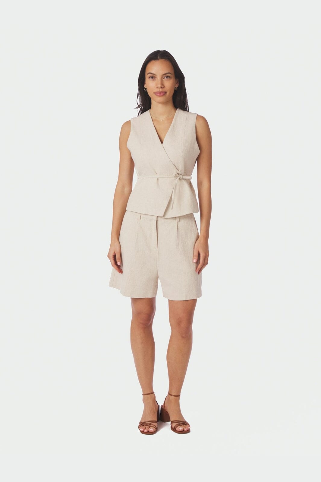 Neo Noir - Samara Ramie Waistcoat 165105 - 815 - Natural