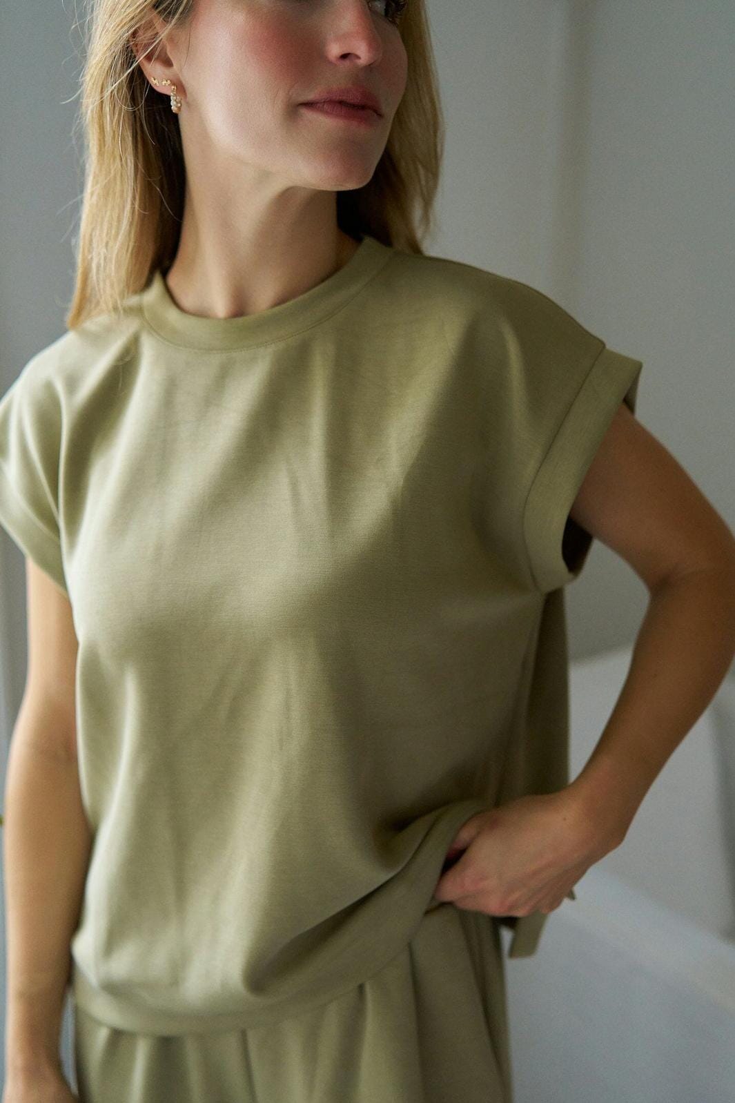 Neo Noir - Saphira Soft Tee 169801 - 723 - Dusty Green T-shirts 