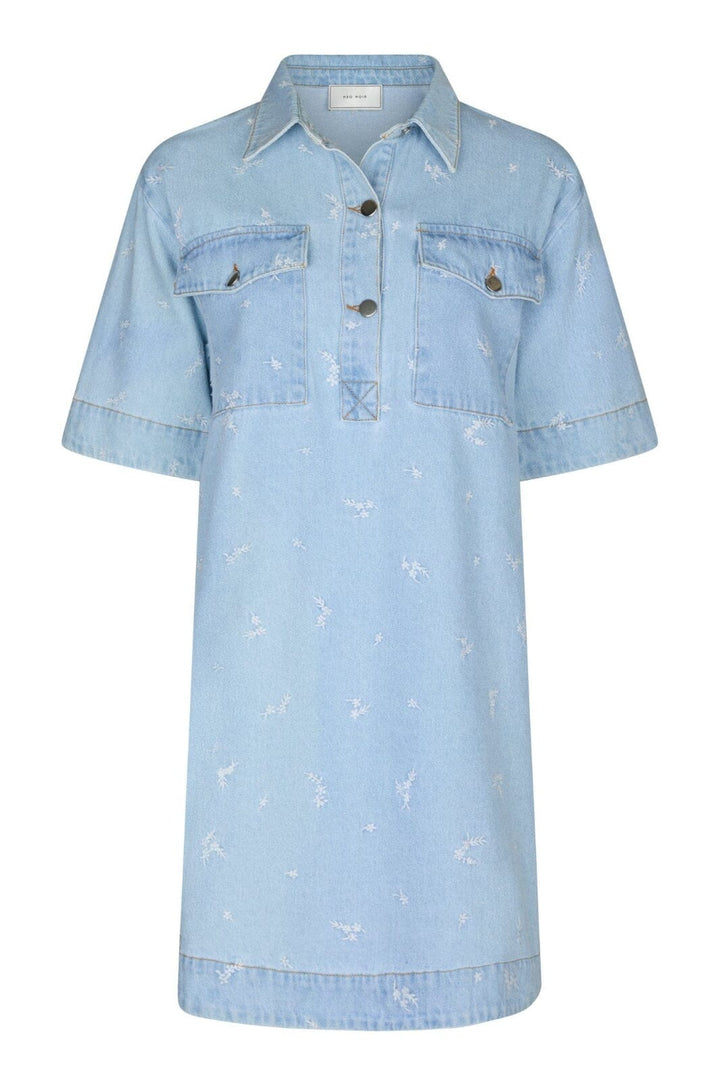 Neo Noir - Saras Denim Emb Dress 166045 - 145 - Light Blue