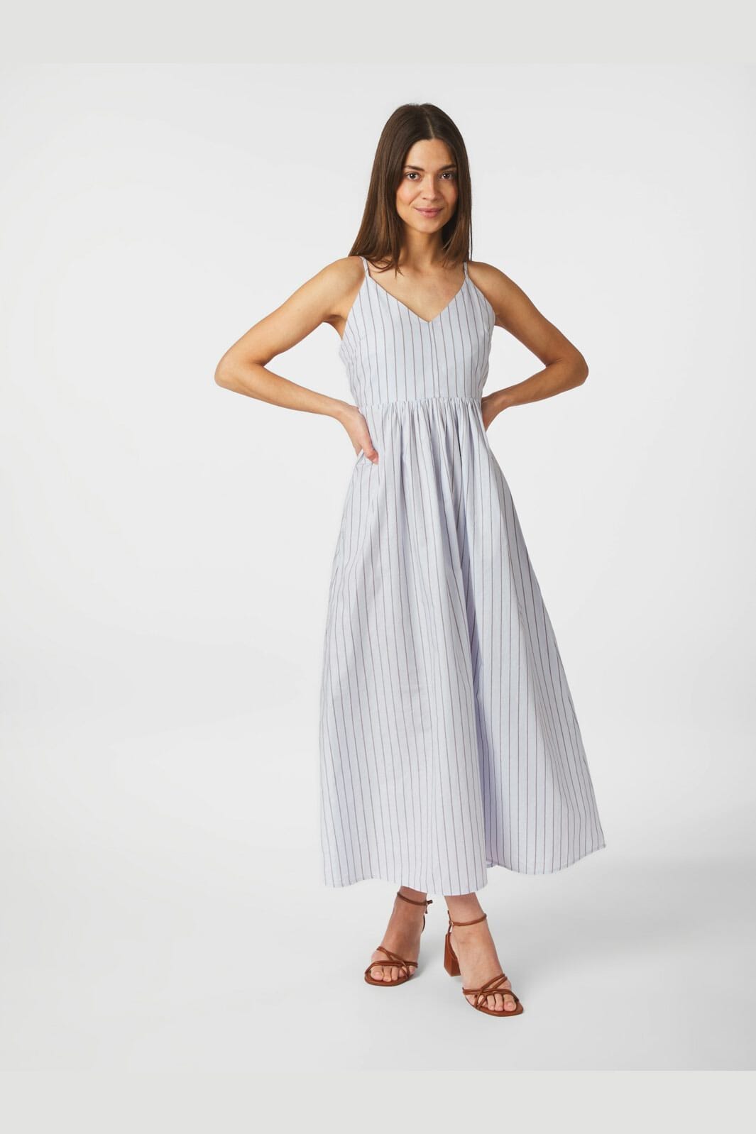 Neo Noir - Savani Stripe Dress 165479 - 145 - Light Blue