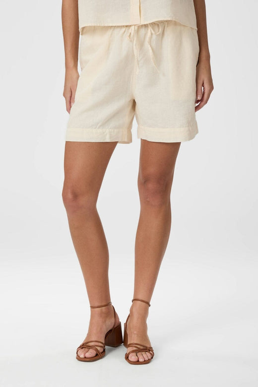 Neo Noir - Shala Linen Shorts 166102 - 191 - Light Yellow