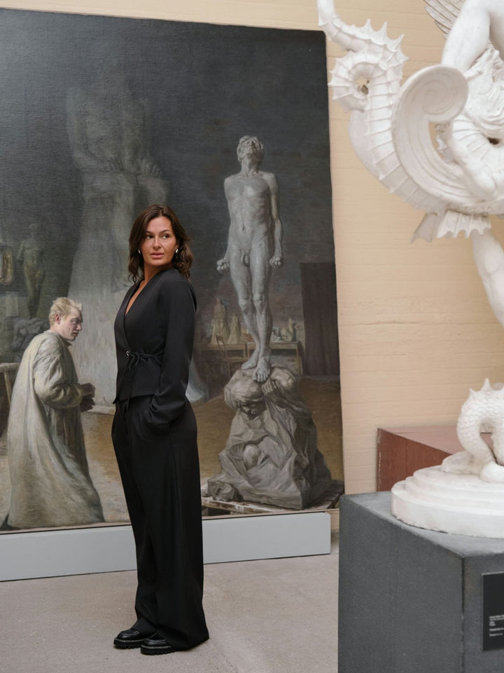 Neo Noir - Simmi Eyelet Blouse 166960 - 104 - Dark Grey Bluser 