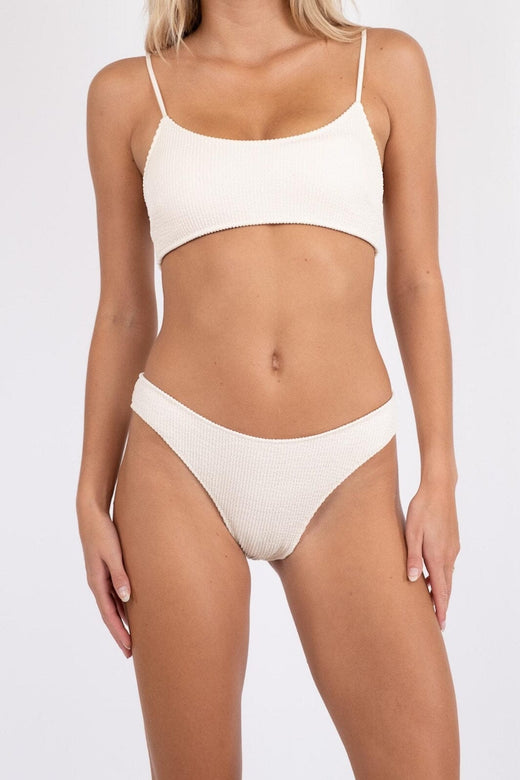 Neo Noir - Skin Sand Crepe Swim Top - Ivory Bikinier 