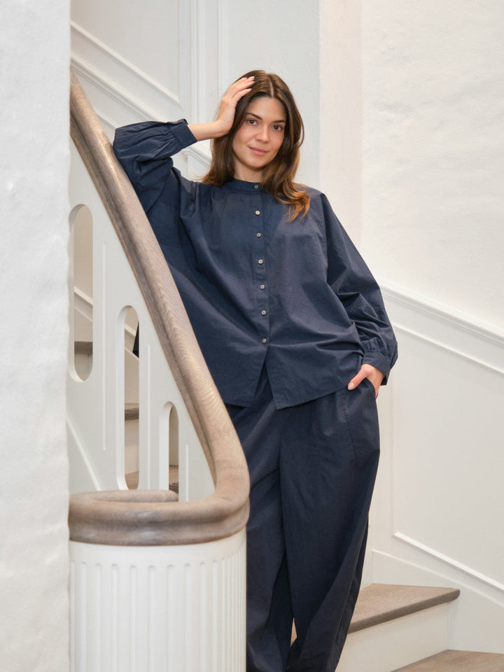 Neo Noir - Solane C Poplin Shirt 168066 - 141 - Navy Skjorter 