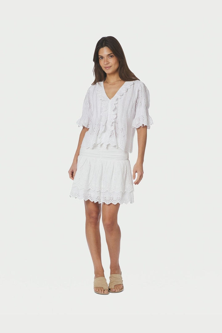 Neo Noir - Talise Emb Blouse 168711 - 120 - White