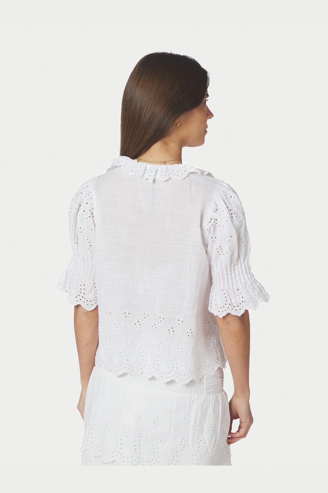 Neo Noir - Talise Emb Blouse 168711 - 120 - White