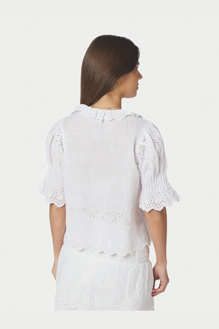 Neo Noir - Talise Emb Blouse 168711 - 120 - White