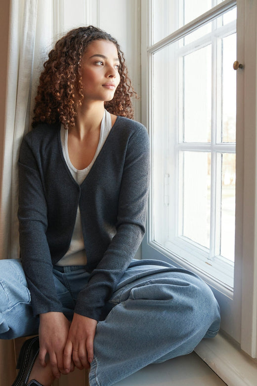 Neo Noir - Tamina Knit Blouse 168080 - 132 - Antracit Bluser 