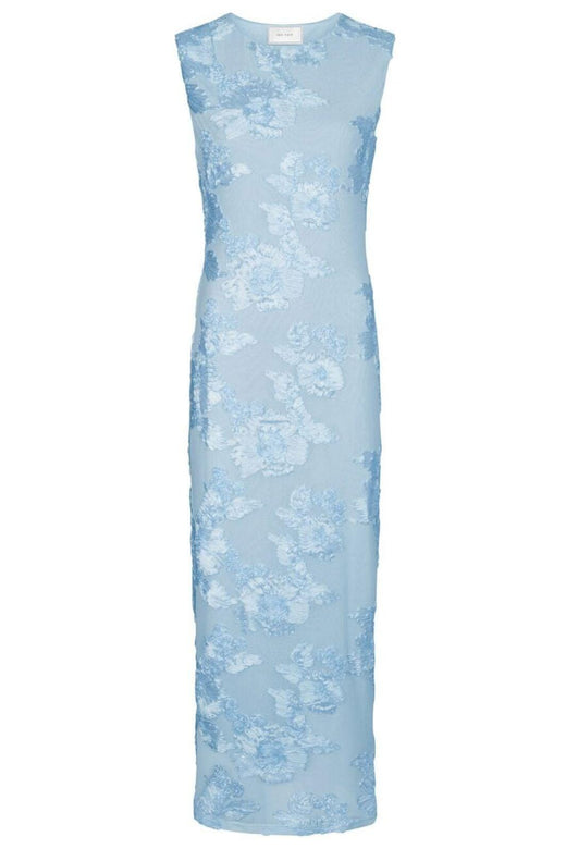 Forudbestilling - Neo Noir - Tiranna Big Flower Mesh Dress 166824 - 145 - Light Blue Kjoler 