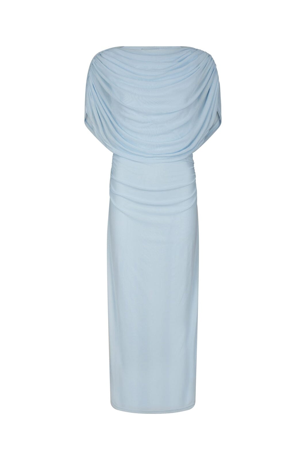Neo Noir - Tottuna Long Drapy Mesh Dress 168451 - 145 - Light Blue