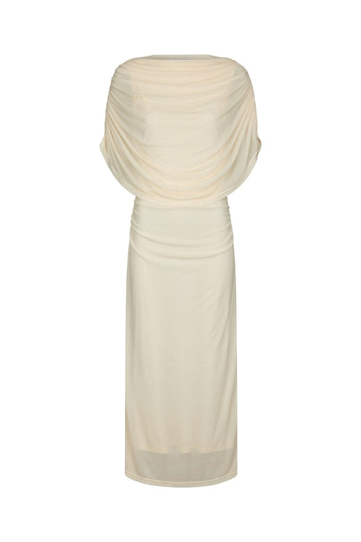 Neo Noir - Tottuna Long Drapy Mesh Dress 168451 - 191 - Light Yellow