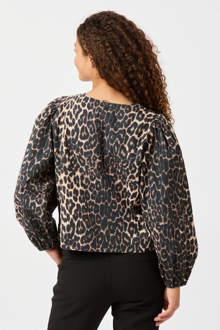 Neo Noir - Tova Leo Blouse 164451 - Leopard Bluser 