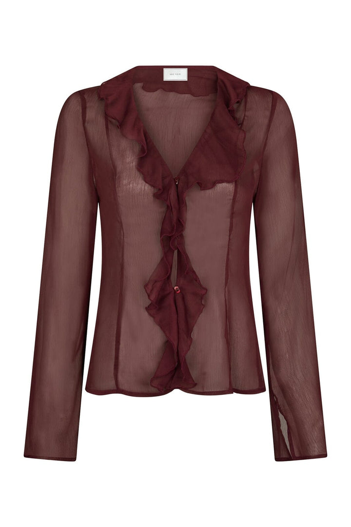 Neo Noir - Valappa Chiffon Blouse 166668 - 682 - Wine