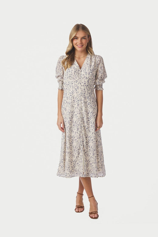 Neo Noir - Valley Structure Flower Dress 167925 - 121 - Off White